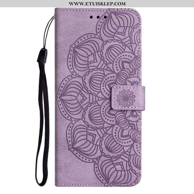 Etui Folio do Samsung Galaxy A13 z Łańcuch Mandala Z Paskami W Stylu Vintage